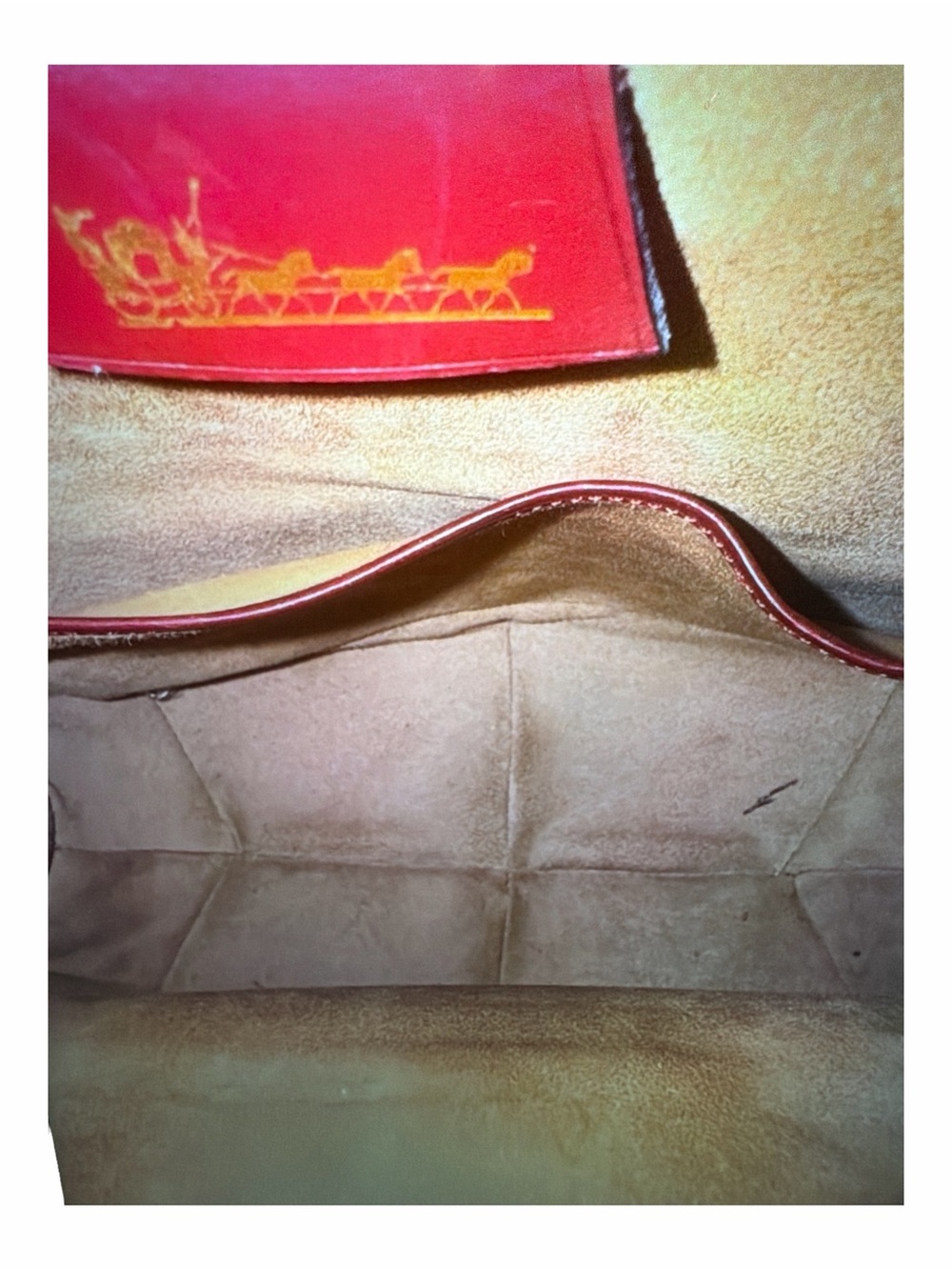Delvaux Vintage Red Leather Kiss-Lock Frame Crossbody Bag w/ COA - Picture 4 of 5